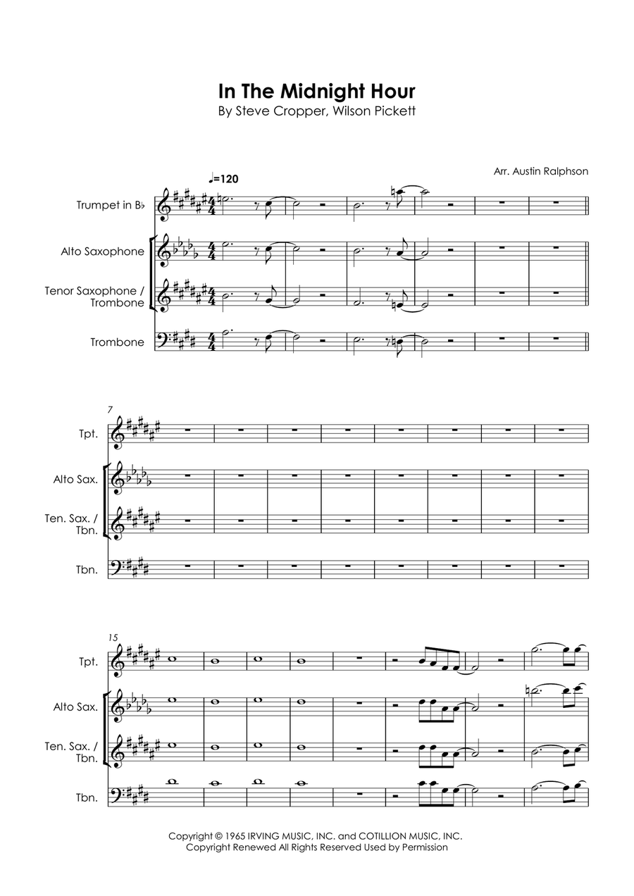 In The Midnight Hour Tenor Saxophone scores gallery preview page 3