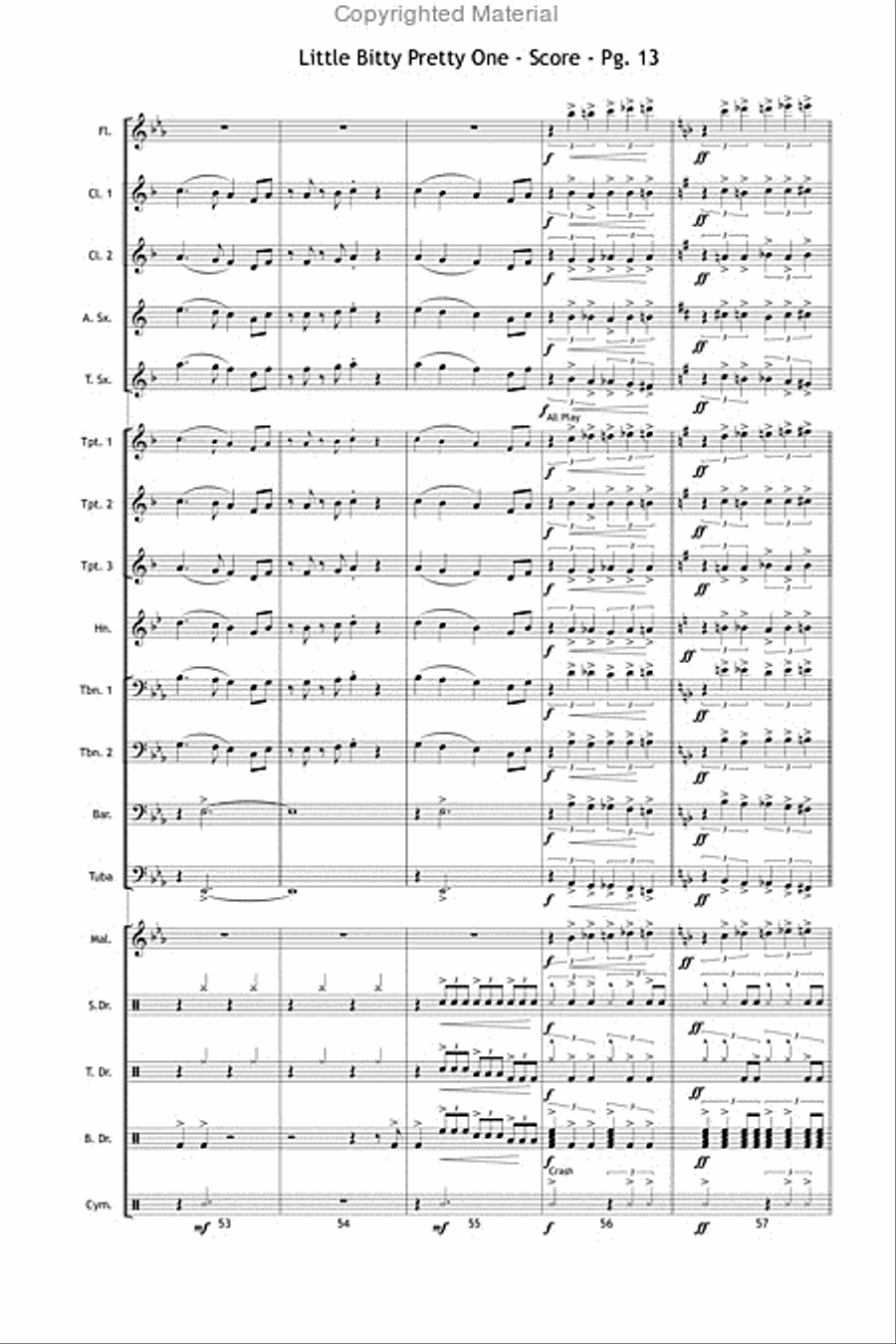 Little Bitty Pretty One Little Bitty Pretty One Marching Band scores gallery preview page 14