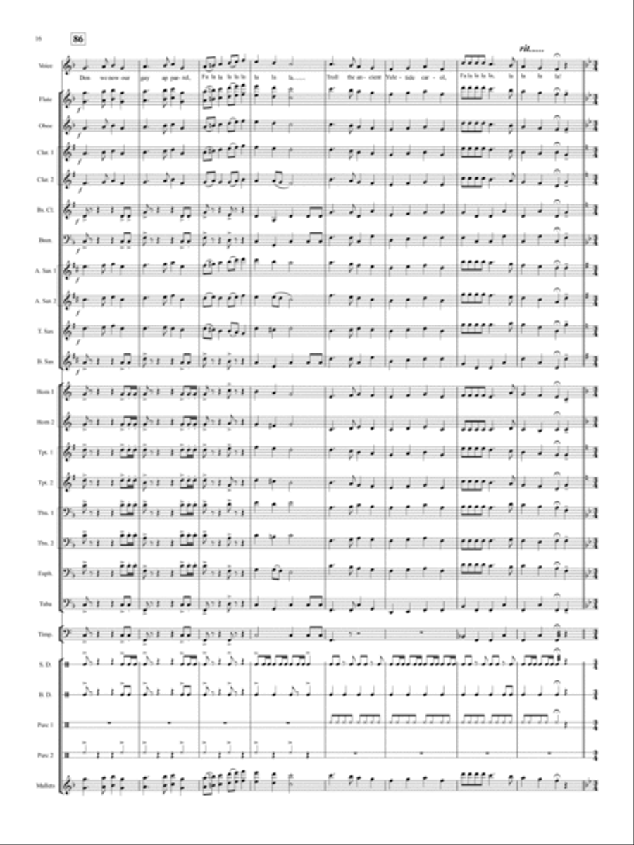 Sing Along With Santa! Concert Band scores gallery preview page 15