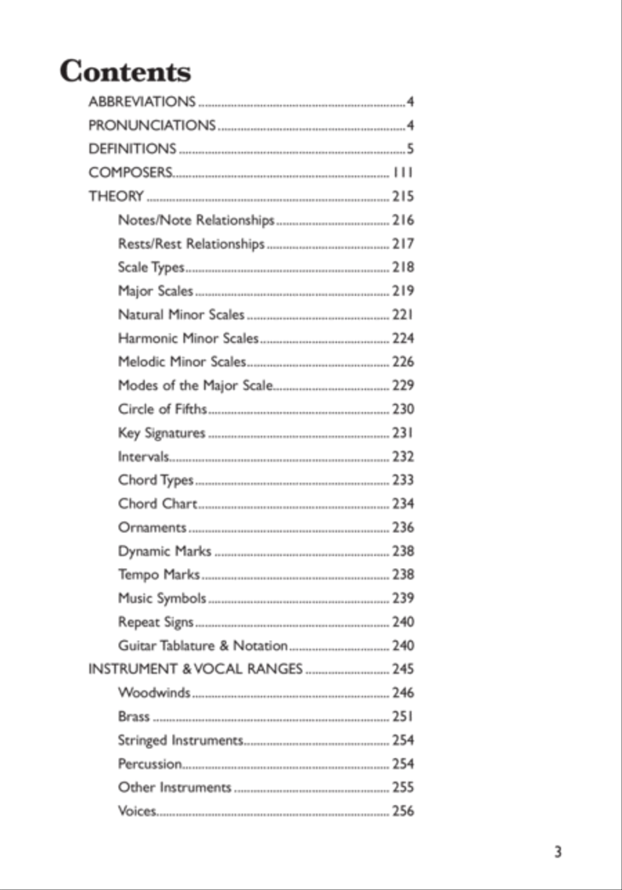 Mini Music Guides -- Dictionary of Music Collection / Songbook scores gallery preview page 2