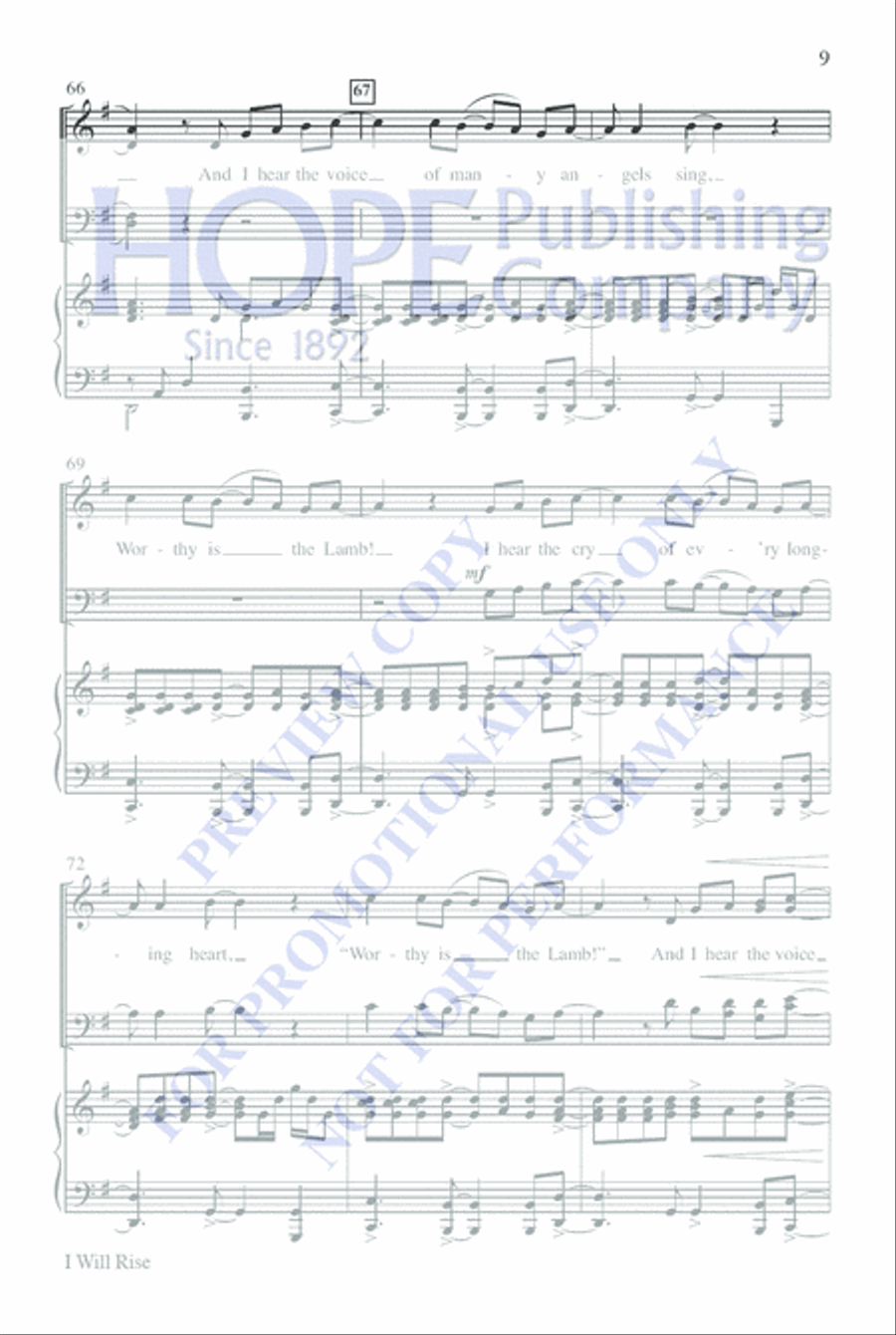 I Will Rise Choir scores gallery preview page 9