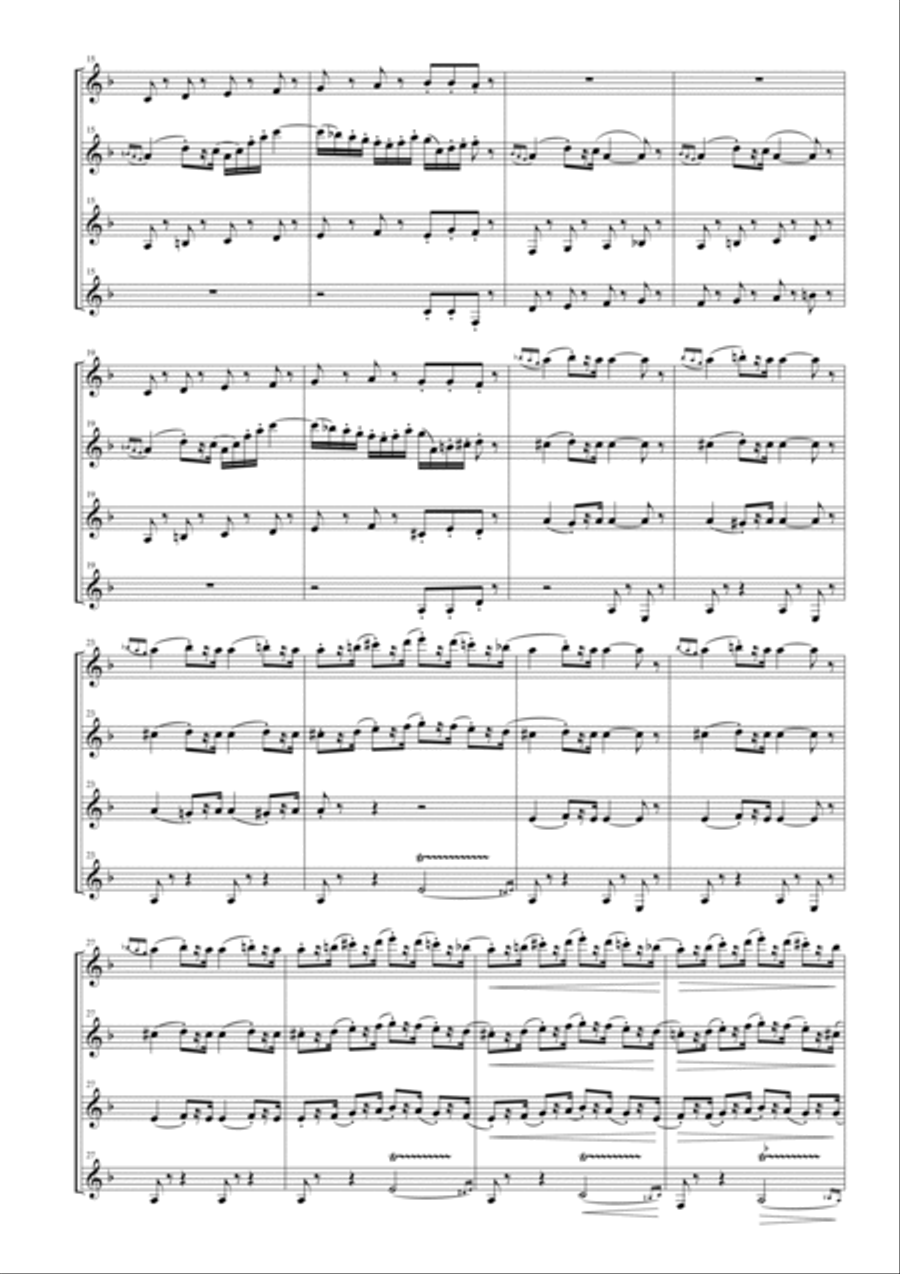 Carmen Suite No. 2 for Clarinet Quartet Clarinet Quartet scores gallery preview page 2