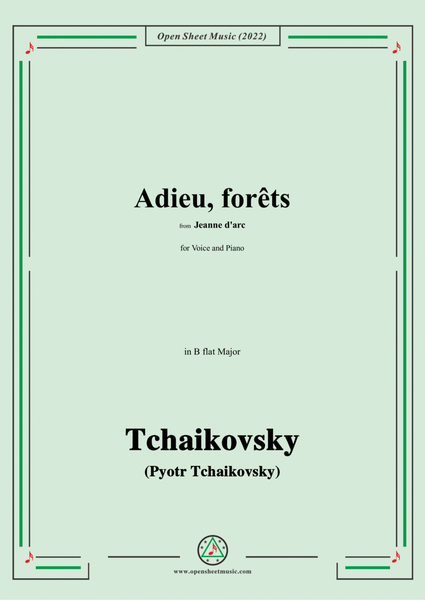 Tchaikovsky-Adieu,forêts,from Jeanne D'arc,in B flat Major,for Voice and Pinao image number null