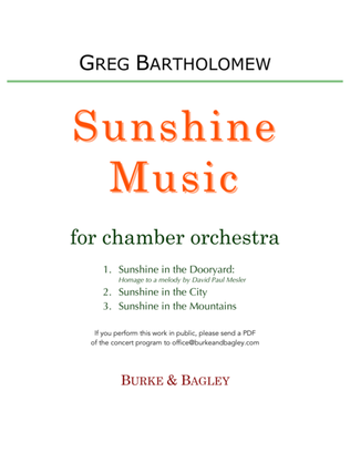 Sunshine Music for chamber orchestra