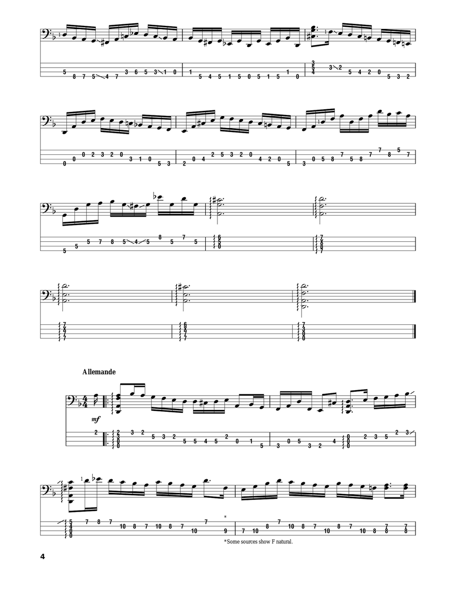Cello Suite No. 2 In D Minor, BWV 1008 Cello scores gallery preview page 4