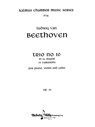 Book cover for Beethoven: Trio No. 10, in E flat Major, 14 Variations (for piano, violin, and cello)