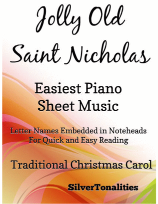 Book cover for Jolly Old Saint Nicholas Easiest Piano Sheet Music