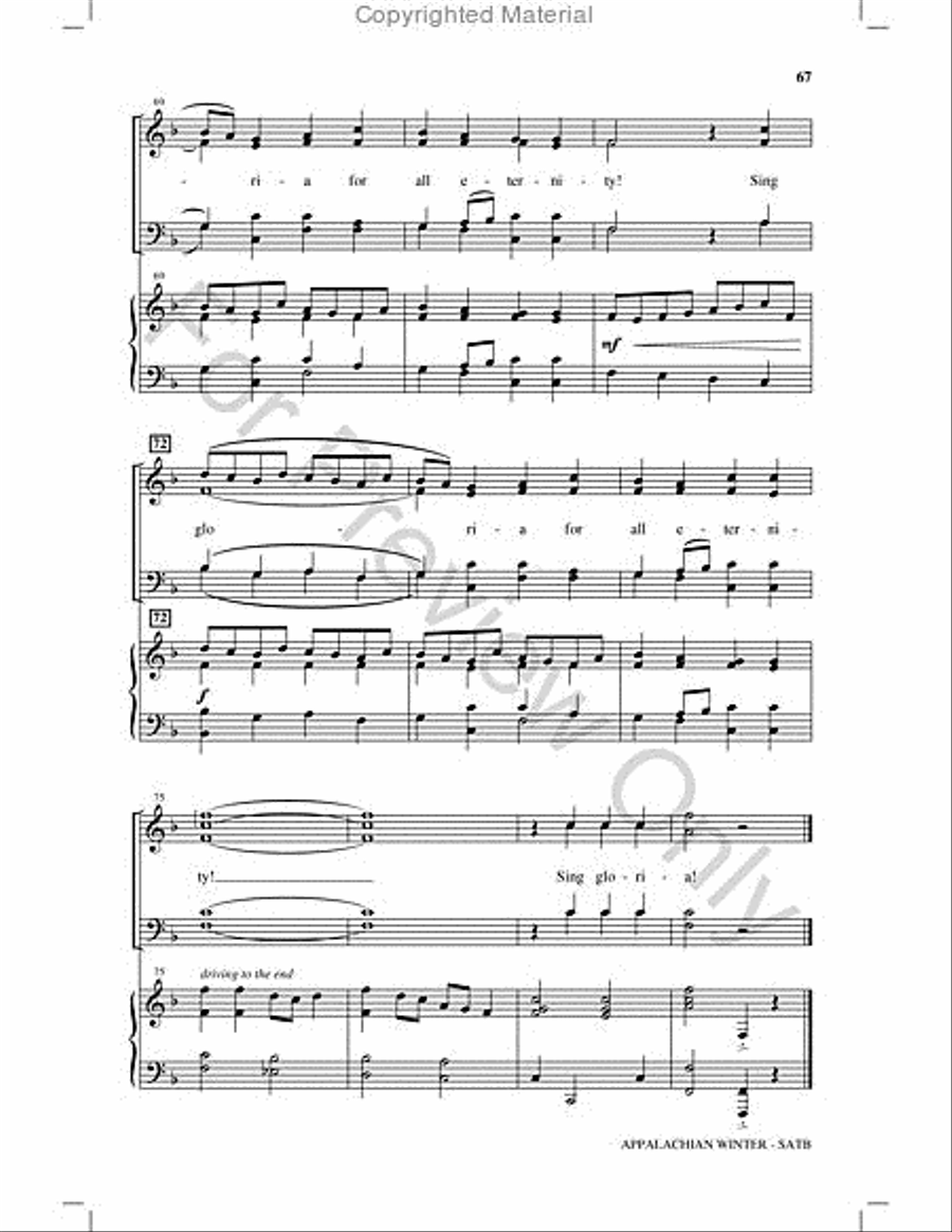 Appalachian Winter Choir scores gallery preview page 66