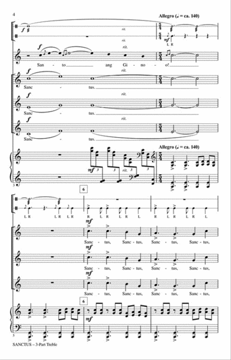 Sanctus Sanctus 3-Part scores gallery preview page 3