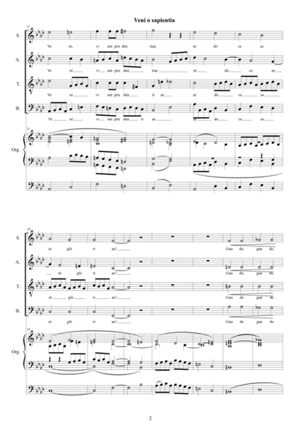 Veni o sapientia - Choir SATB and organ image number null