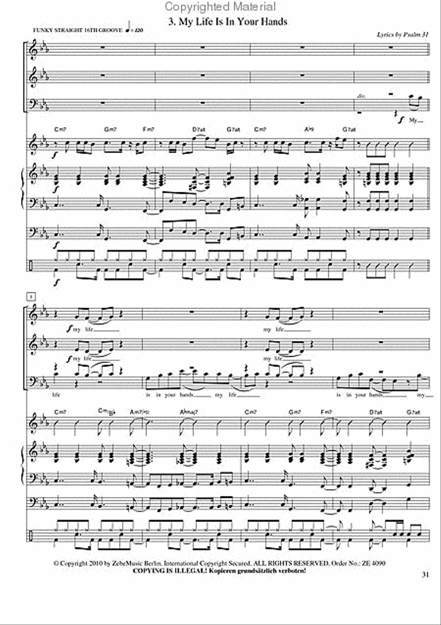My Fortress - A Funky Praise 3-Part scores gallery preview page 5