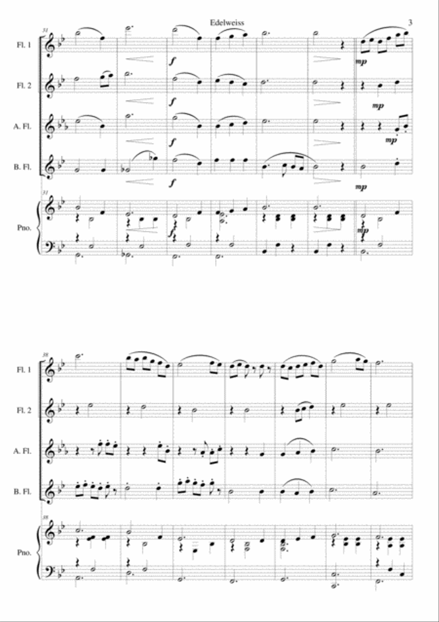 Edelweiss Flute scores gallery preview page 3