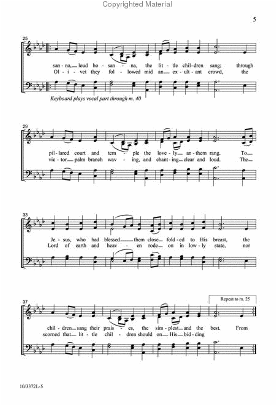Hymns for Palm Sunday 4-Part scores gallery preview page 4