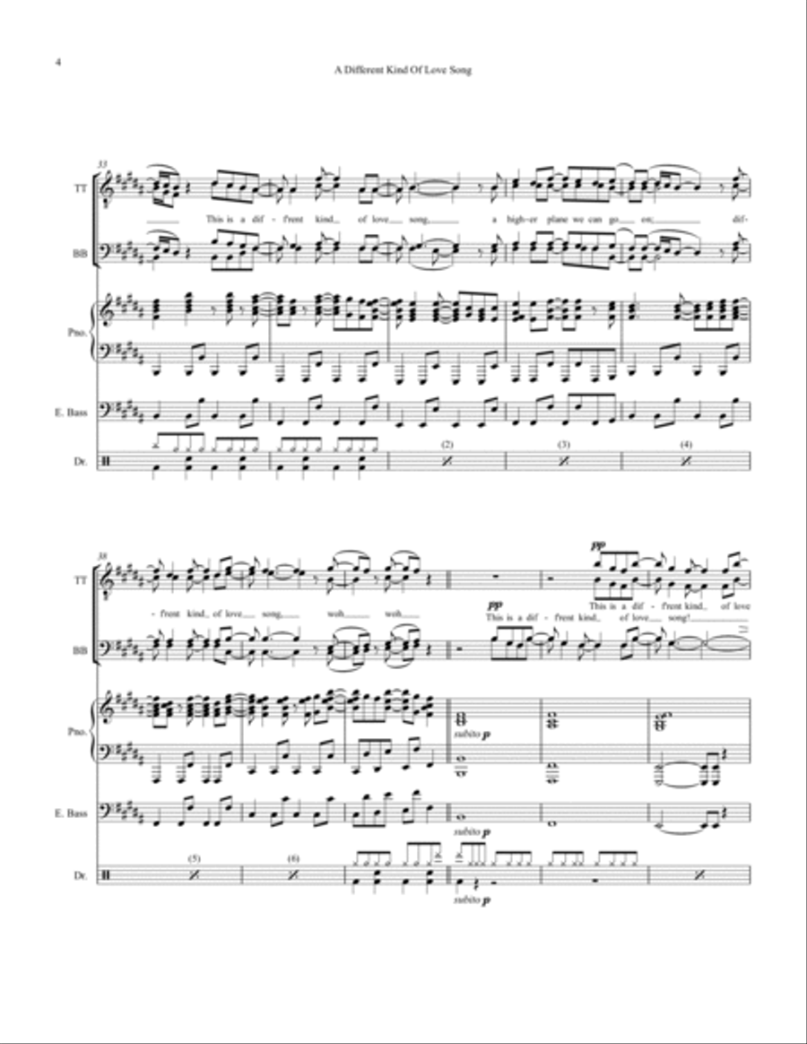 A Different Kind Of Lovesong Small Ensemble scores gallery preview page 4
