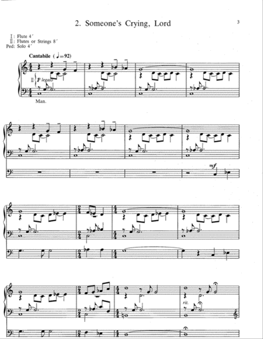Variations on Kum Ba Yah Organ scores gallery preview page 2