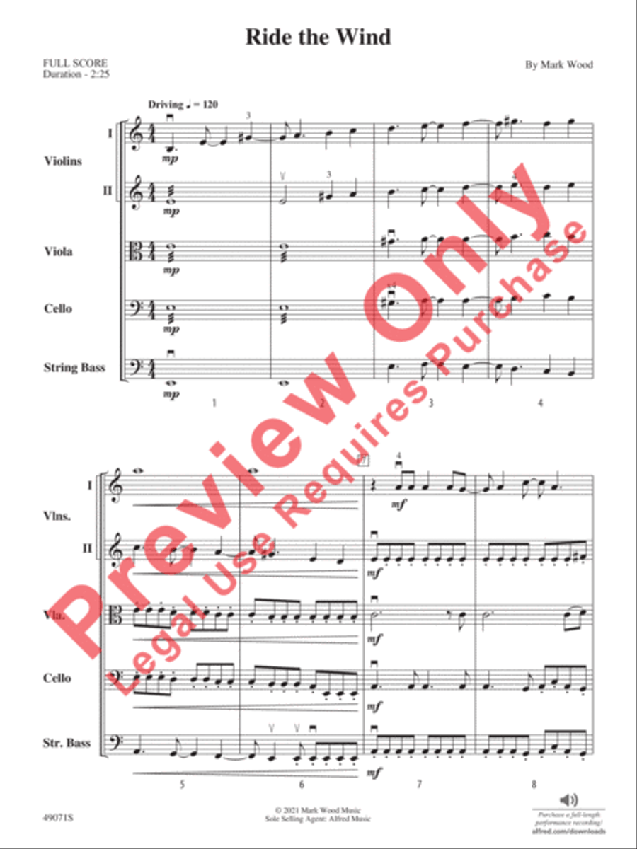 Ride the Wind Ride the Wind String Orchestra scores gallery preview page 4