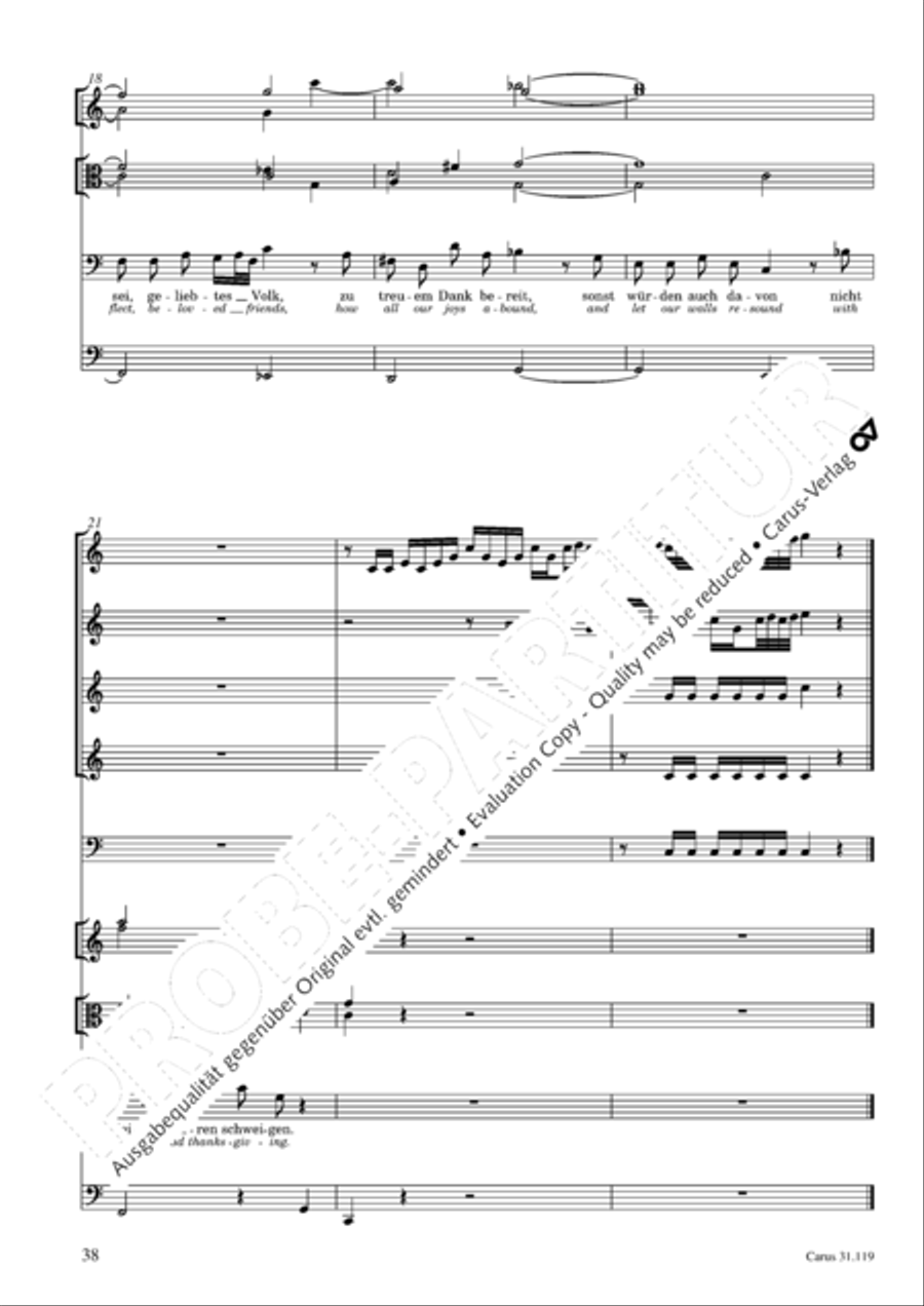 Praise the Lord, O Jerusalem (Preise, Jerusalem, den Herrn) 4-Part scores gallery preview page 39