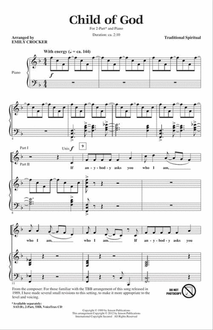 Child of God 2-Part scores gallery preview page 4