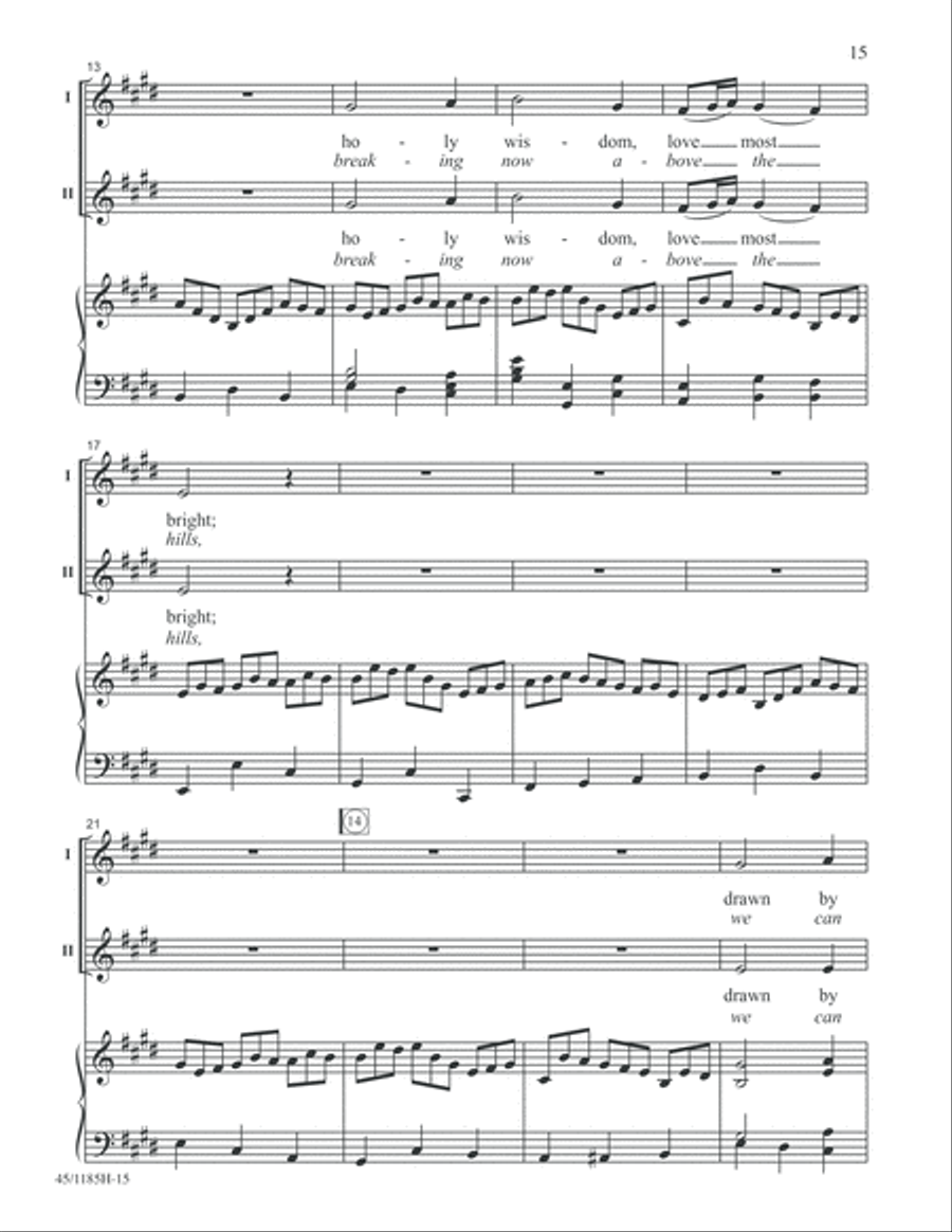 Bach for Young Voices 2-Part scores gallery preview page 15