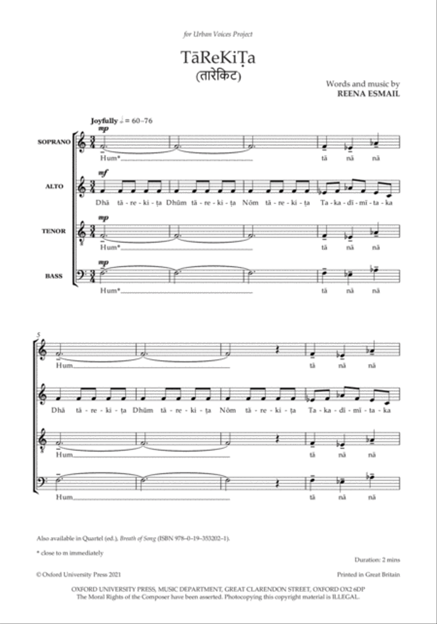 TaReKiTa 4-Part scores gallery preview page 3