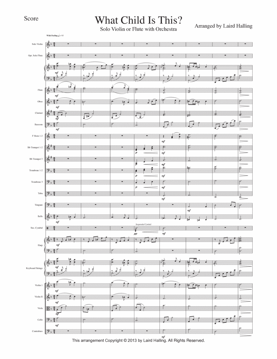 What Child Is This? Full Orchestra scores gallery preview page 1
