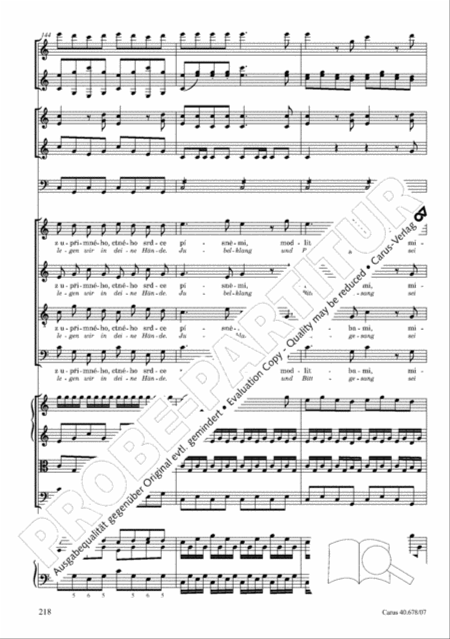 Missa pastoralis bohemica 4-Part scores gallery preview page 231