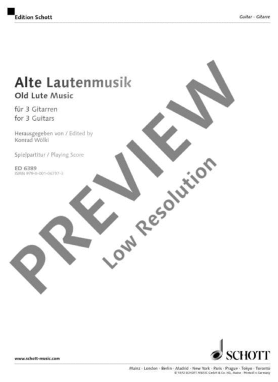 Alte Lautenmusik Guitar Ensemble scores gallery preview page 2