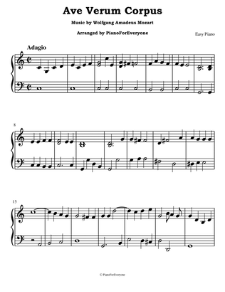 Ave Verum Corpus - Mozart (Easy Piano)