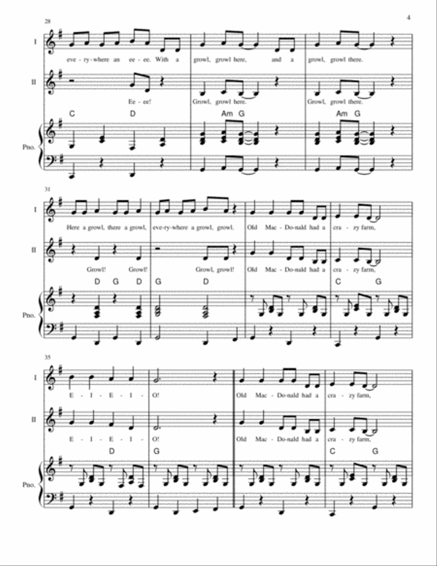 Old MacDonald Had a Crazy Farm SA scores gallery preview page 4
