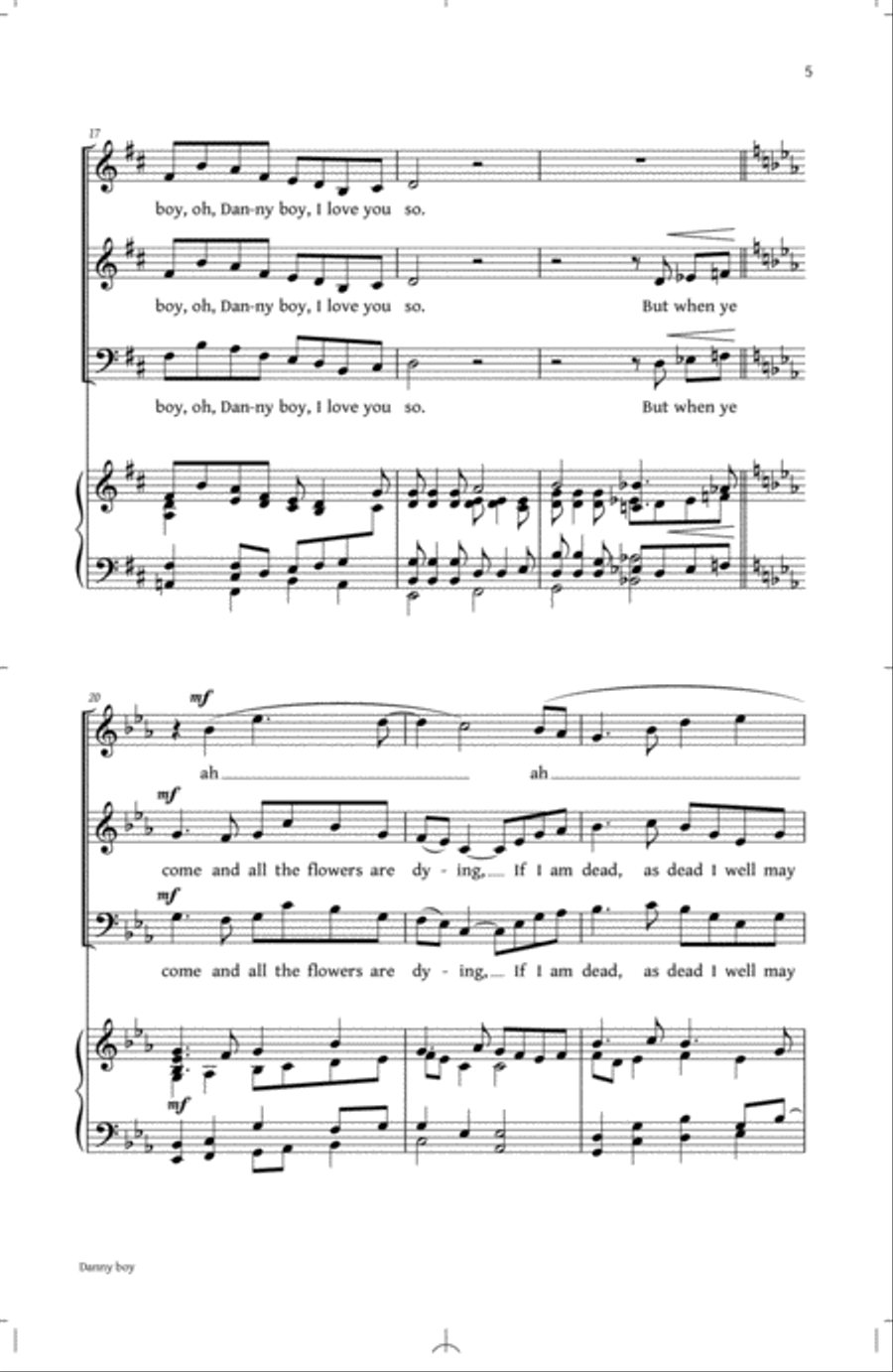 Danny Boy Danny Boy 3-Part scores gallery preview page 4
