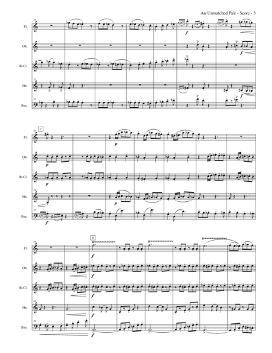 An Unmatched Pair An Unmatched Pair Woodwind Quintet scores gallery preview page 9