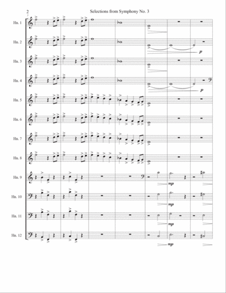 Selections from Symphony No.3 Brass Ensemble scores gallery preview page 4