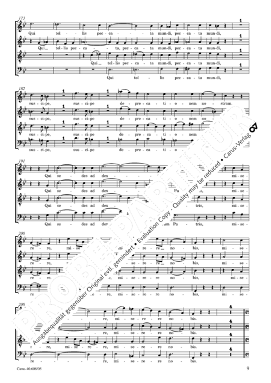 Missa Sancti Bernardi von Offida in B 4-Part scores gallery preview page 10