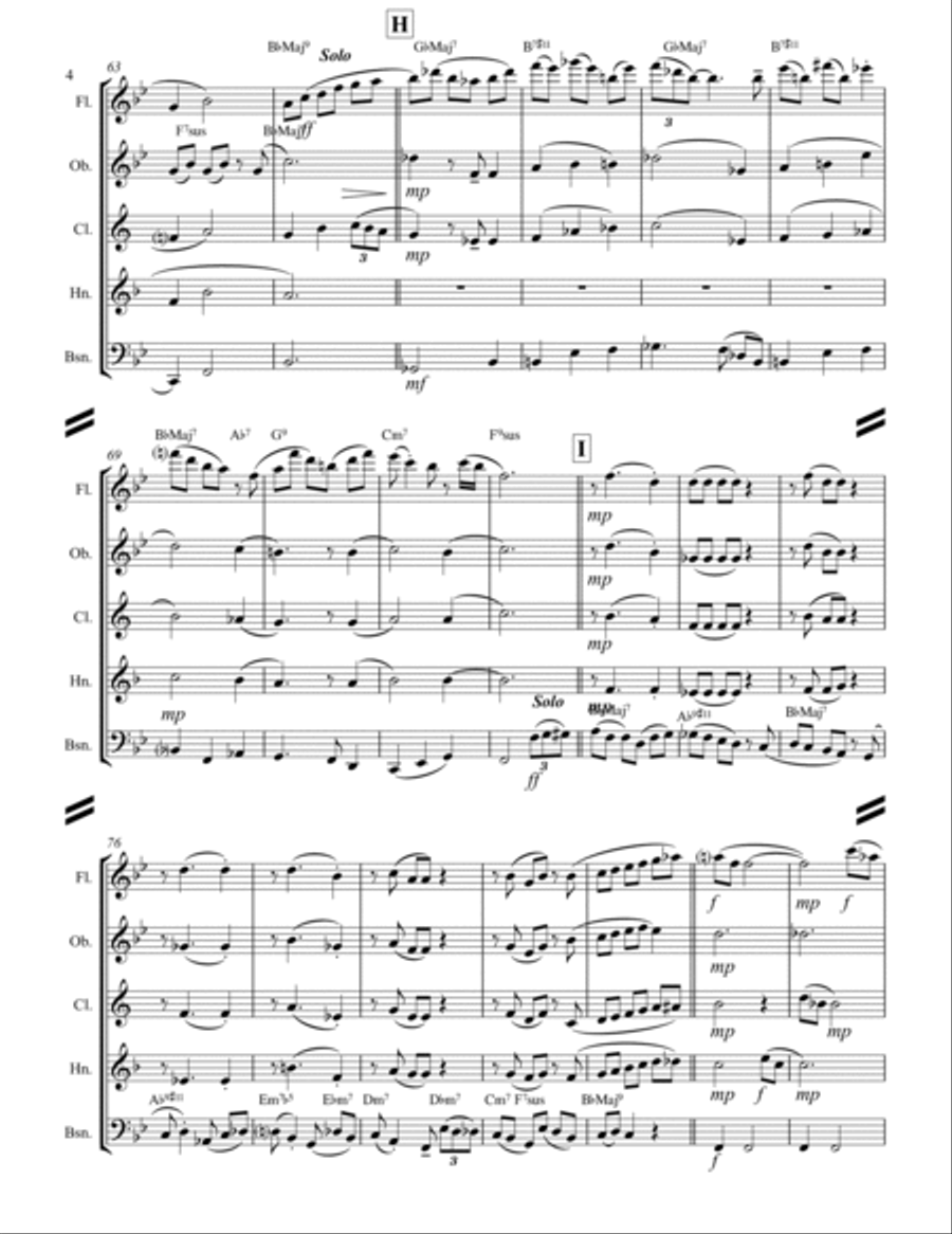 Christmas Time Is Here Christmas Time Is Here Woodwind Quintet scores gallery preview page 5