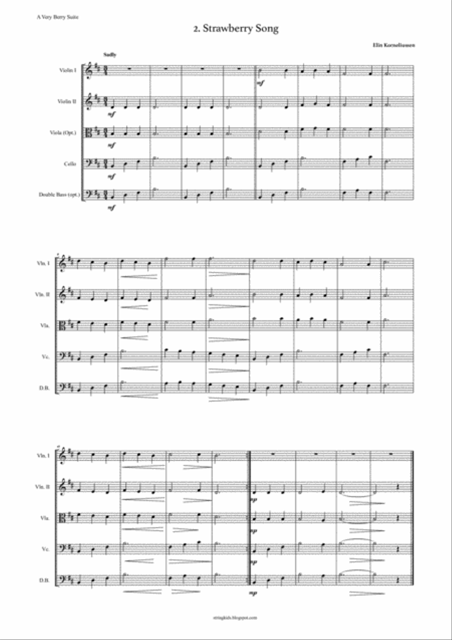 A Very Berry Suite for Junior Strings String Orchestra scores gallery preview page 3