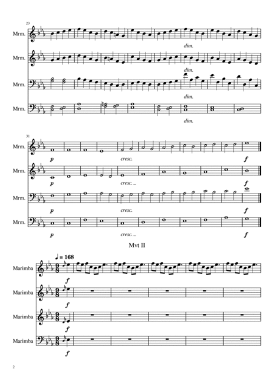 Quartet for Wood Quartet for Wood Percussion Ensemble scores gallery preview page 2