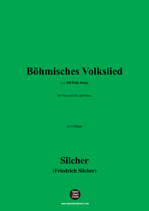 Silcher-Böhmisches Volkslied,for Voice(ad lib.) and Piano
