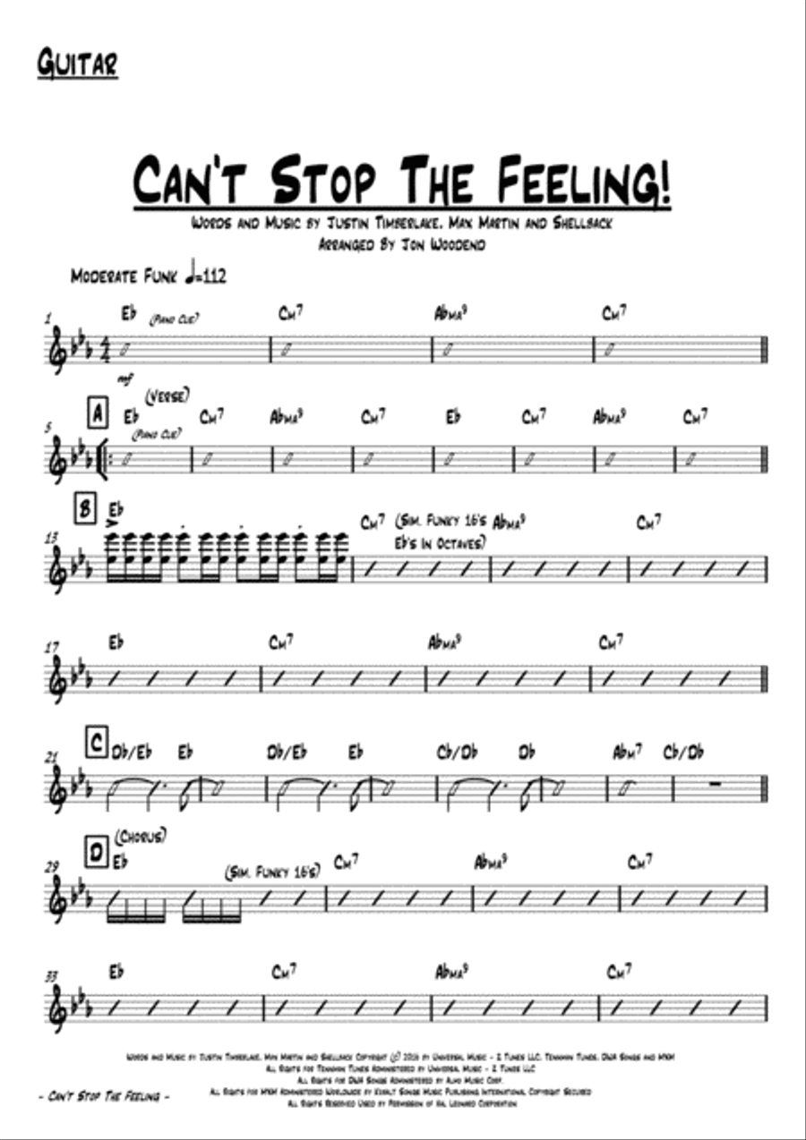 Can't Stop The Feeling from TROLLS Jazz Ensemble scores gallery preview page 4