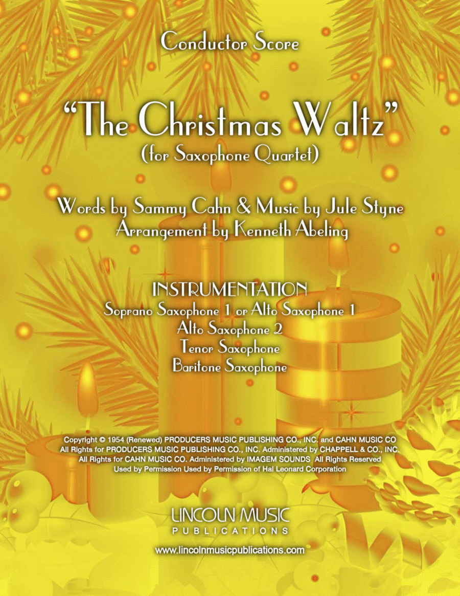 The Christmas Waltz Saxophone Quartet scores gallery preview page 1
