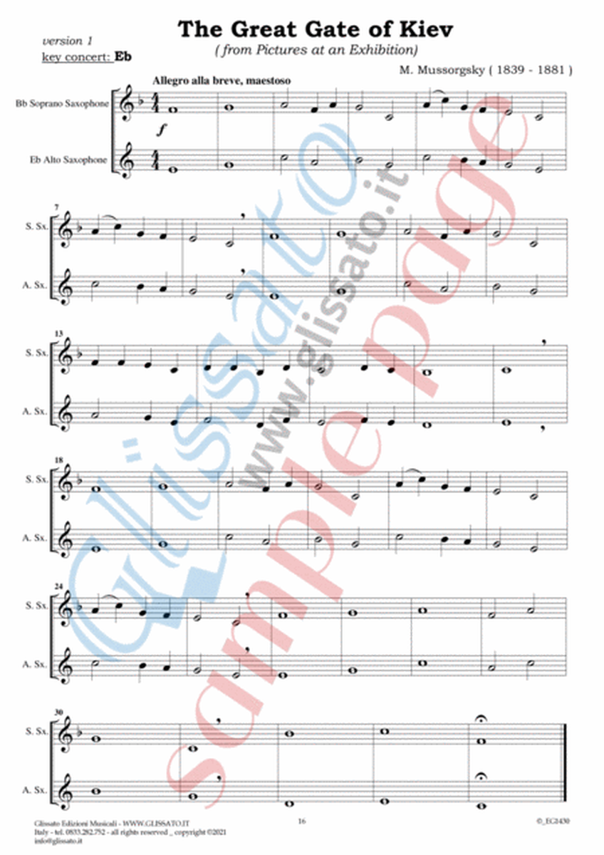 10 Romantic Easy duets for Bb Soprano and Eb Alto Saxes image number null