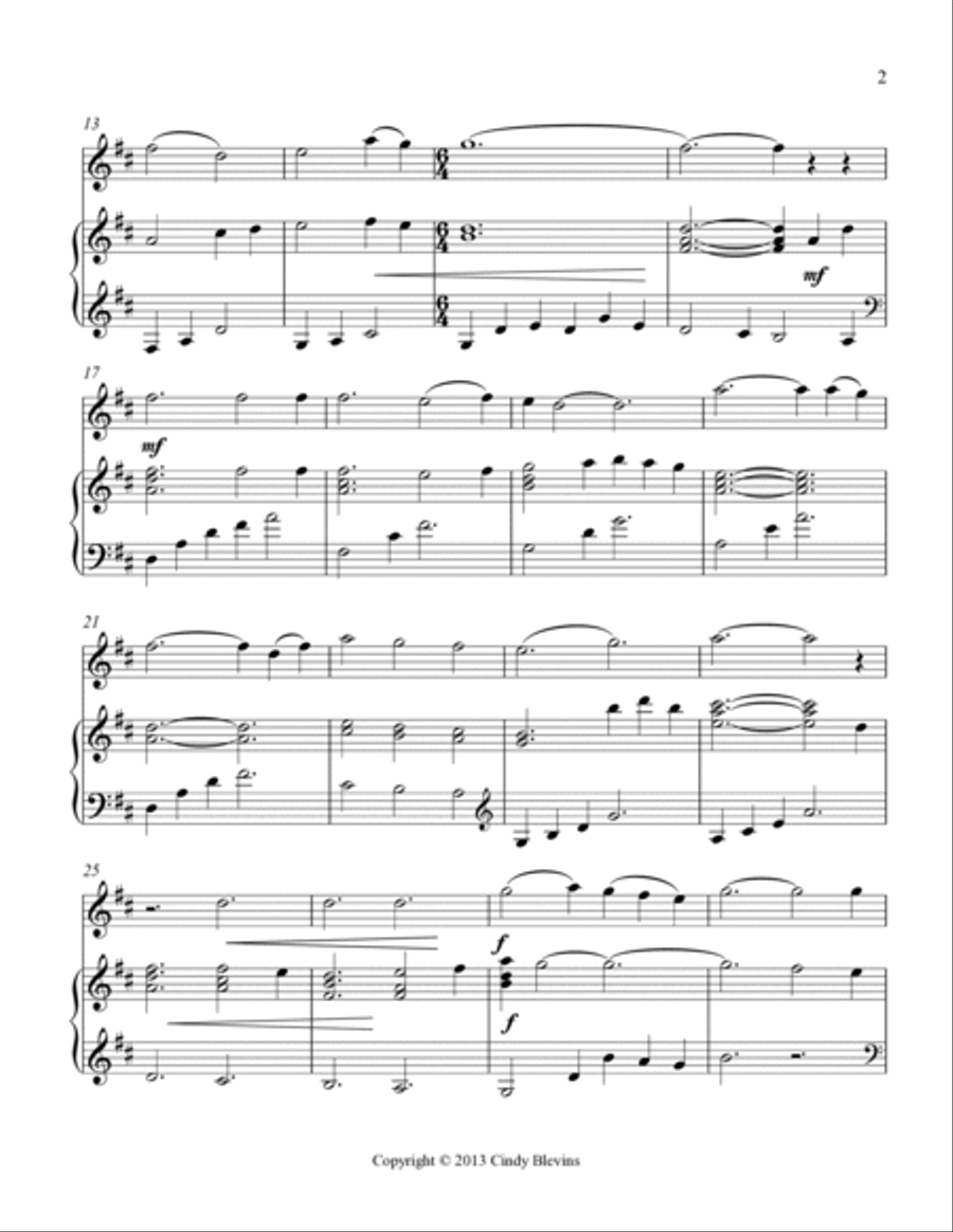 Red River Valley, for Harp and Native American Flute Flute scores gallery preview page 3