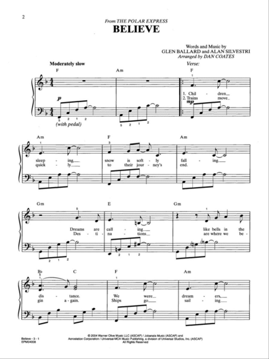 Believe (from The Polar Express) Small Ensemble scores gallery preview page 2