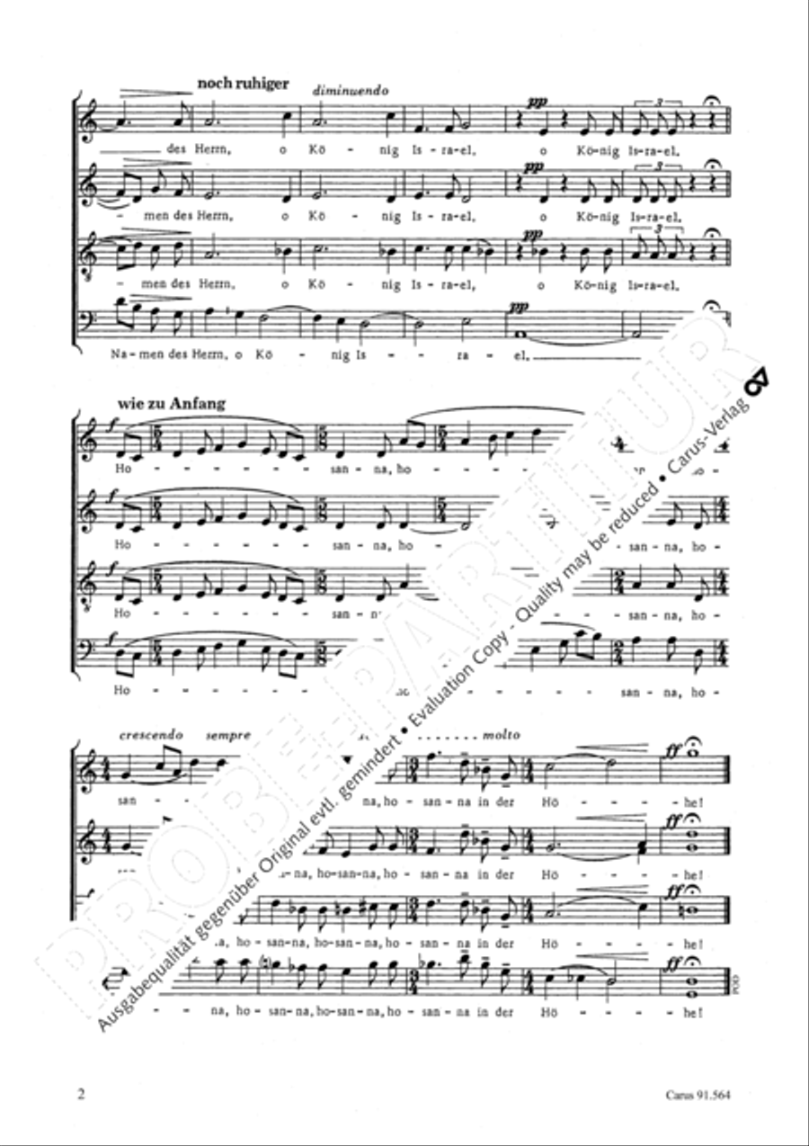 Hosanna dem Sohne Davids 4-Part scores gallery preview page 3