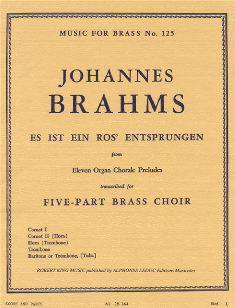 Es Ist Ein Ros' Entsprungen Brass Ensemble scores gallery preview page 1