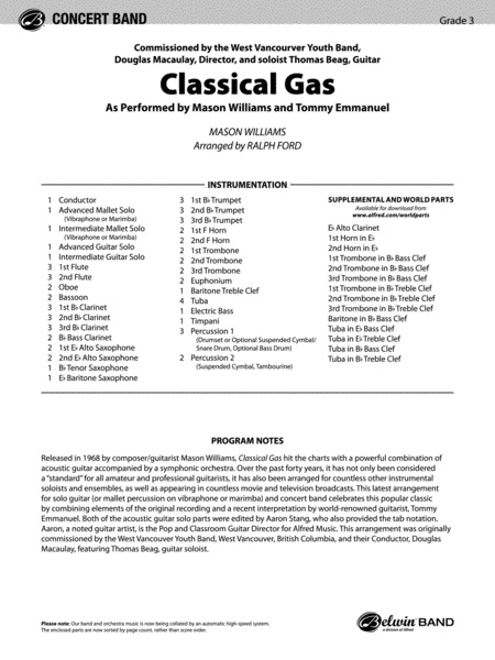 Classical Gas: Score
