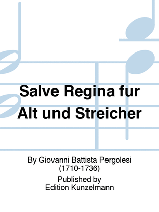 Book cover for Salve Regina for alto and strings
