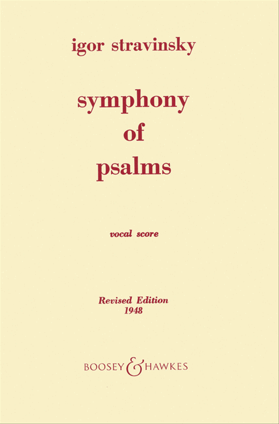 Book cover for Symphony of Psalms