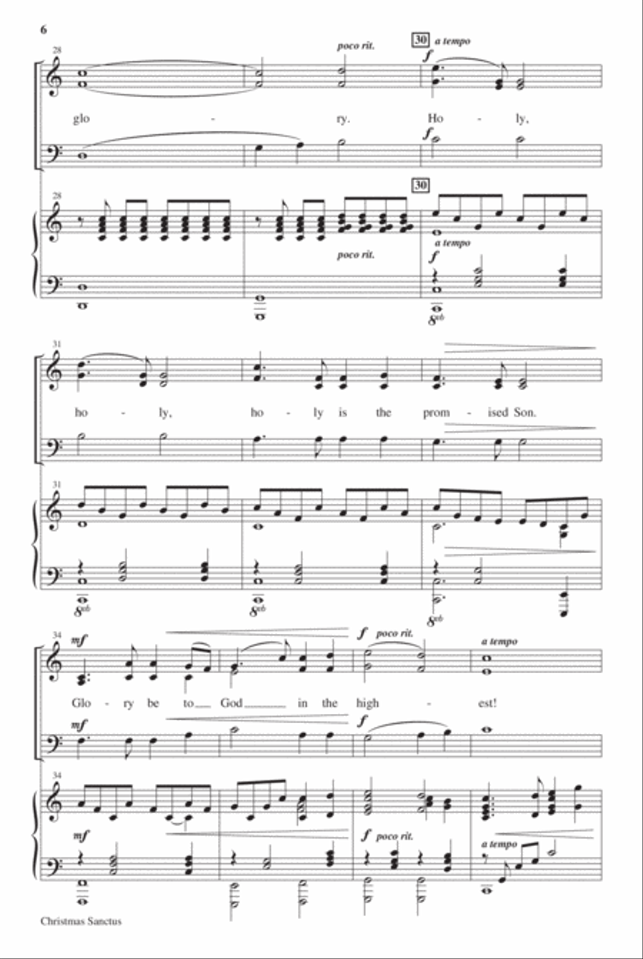 Christmas Sanctus 3-Part scores gallery preview page 7