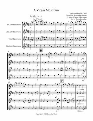 A Virgin Most Pure (Saxophone Quartet - 2 Alto, 1 Tenor, 1 Baritone)