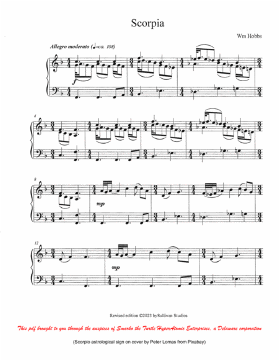 Scorpia Piano Solo scores gallery preview page 2